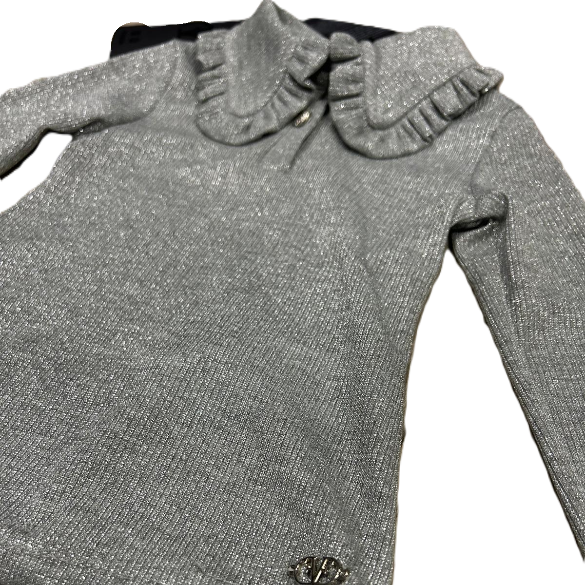 T-Shirt con Colletto Fun&Fun - Effetto Luccicoso